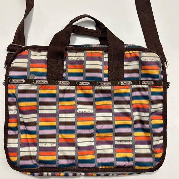 LeSportsac Technofile Laptop Travel Bag Crossbody Computer padded color-block - Picture 5 of 12